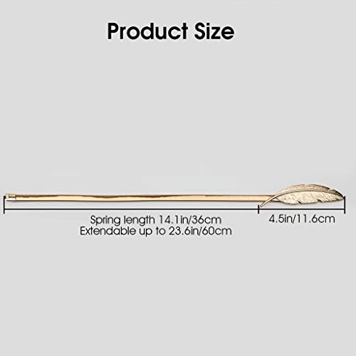 HASTHIP 2Pcs Magnetic Curtain Tieback Creative Tieback Elastic Alloy Strap Boutique Feather Closure Tieback for Window Curtain, Grommet Window Drape in Living Room, Bed Room, Home, Office HASTHIP 2Pcs Magnetic Curtain Tieback Creative Tieback Elastic Alloy Strap Boutique Feather Closure Tieback for Window Curtain, Grommet Window Drape in Living Room, Bed Room, Home, Office